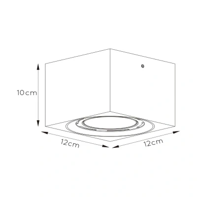 Imagen de Lucide LED downlight de techo Fedler angular negro