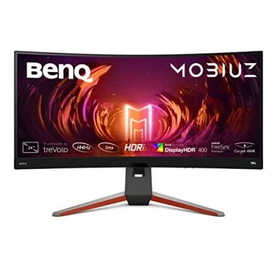 Imagen de BenQ MOBIUZ EX3410R Monitor Curvo Gaming (34 pulgadas, Ultrawide, 2K, 144 Hz, 1ms, HDR 400, FreeSync Premium Pro, control remoto)