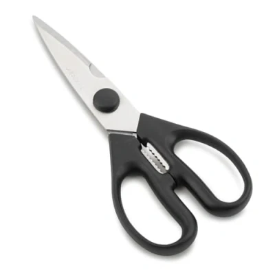Imagen de Arcos Tijeras de Cocina Desmontables Acero Inoxidable Nitrum. 195 mm 154 gr. Mango ergonómico polioximetileno POM. Borde liso y Elegante. Color Negro. Serie Prochef