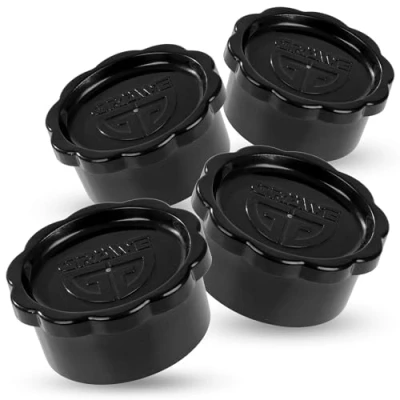 Imagen de GRÄWE Sodastream Juego de 4 tapas cristal para botellas con tapa hermética, color negro