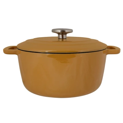 Imagen de Cosy &amp; Trendy Casserole Fontestic Cast Iron Amber Gold Ø 24 cm / 4.6 Liter Enamelled Suitable for all Cooktops