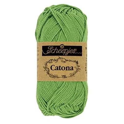 Imagen de Scheepjes Ovillo de lana Catona 412, color verde bosque, 1 x 50 g