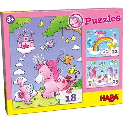 Imagen de HABA 300299 Puzzles Unicornio Destello Puzle Infantil, Multicolor (300299)