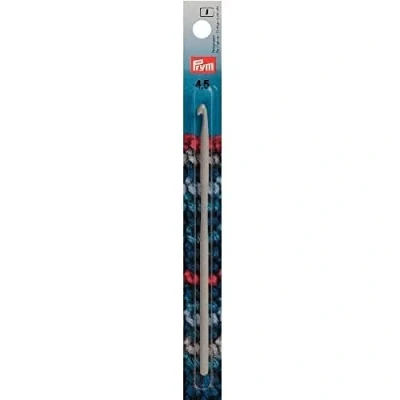 Imagen de Prym 14 cm 4,50 mm Ganchillo para Lana con Mango, de Aluminio Gris Perla