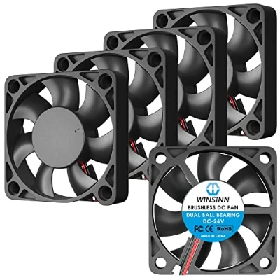 Imagen de WINSINN Ventilador de 50 mm, 5 V, 12 24 rodamiento bolas dobles, refrigeración silenciosa sin escobillas, 5010, x 10 tarjeta gráfica, placa base North South Bridge 5015 24V