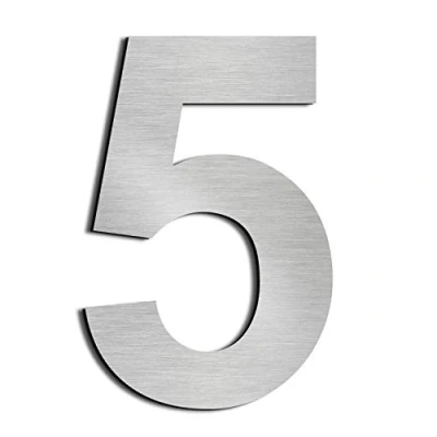 Imagen de nanlyiau Números de casa,numeros numeros casa exterior acero inoxidable 304 macizo, altura Apariencia flotante 5in/12.5cm(5)
