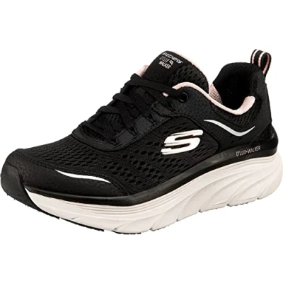 Imagen de Skechers D&#039;lux Walker Infinite Motion, Zapatillas Mujer, Black Leather Mesh Pink Trim, 37 EU