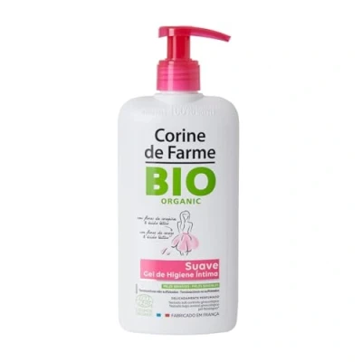 Imagen de Corine de Farme Gel Intimo Limpiador Bio 250ml Mujer Higiene Íntima Suave Flor Cerezo Respeta el Equilibrio la Flora Íntima, Hidrata y Alivia las Molestias Certificado Ecológico ECOCERT