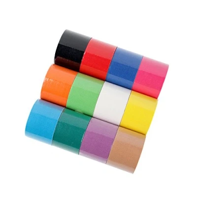 Imagen de PHYTOP 12 Rollos Kinesiotape para Deportes, Alivio del Dolor Muscular y Soporte Articular 5cm x 5m, Cinta Kinesiologica con los Colores Arcoíris