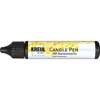 Imagen de KREUL 49712 rotulador para velas, negro, 29 ml, velas con punta fina, color cera de abeja decorar y pintar
