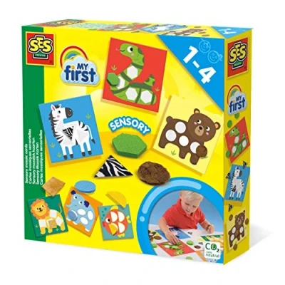 Imagen de SES Creative 14483 Animales My First Tarjetas de Mosaico sensoriales, Multicolor (14483)