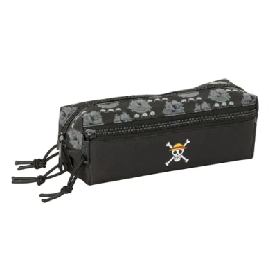 Imagen de Safta One Piece Pirates Portatodo Triple Pequeño, Estuche Infantil, Niño, Ideal para Niños en Edad Escolar, Cómodo y Versátil, Calidad Resistencia, 22x6x8.5 cm