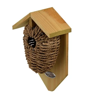Imagen de Esschert Design NKBS 26 x 15 10 cm Madera Nesting Bolsa de Alga marrón