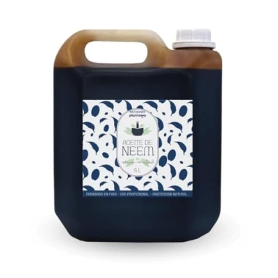 Imagen de PLANTAWA Aceite de Neem 5L Concentrado Protección Natural Huerto y Acción Preventiva contra Plagas Nim Prensado en Frio. Alta Concentración. Solución Sostenible 100% Natural.