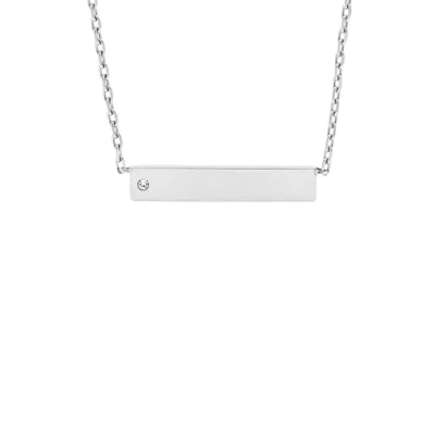 Imagen de Fossil Collar Para Mujer, 40 Cm + 5 De Extensión Plateado Acero Inoxidable, JOF00434040