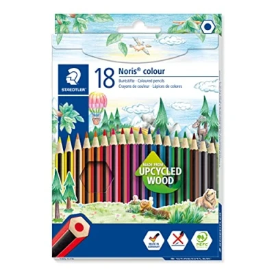 Imagen de STAEDTLER Noris 185 C18 lápices ecológicos, Caja con 18 de colores variados