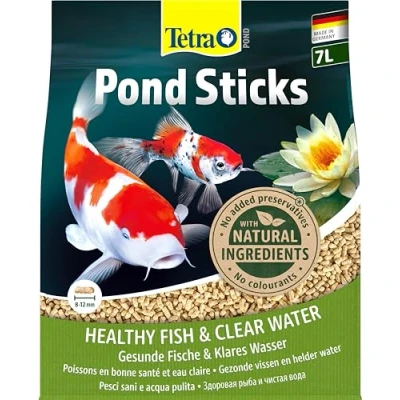 Imagen de Tetra Pond Sticks, Alimento para peces de estanque, sanos y agua clara en el estanque del jardín, bolsa 7 L