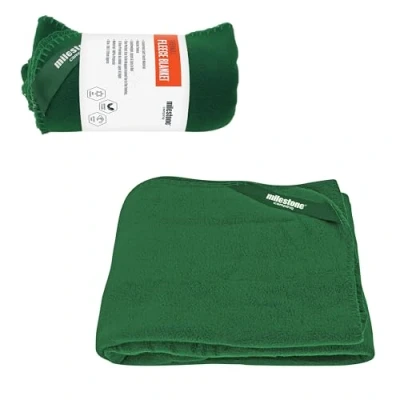 Imagen de Milestone Manta térmica de forro polar, tela suave al tacto, capa extra acogedora para viajes y días fuera, 120 x 150 cm (verde verde)