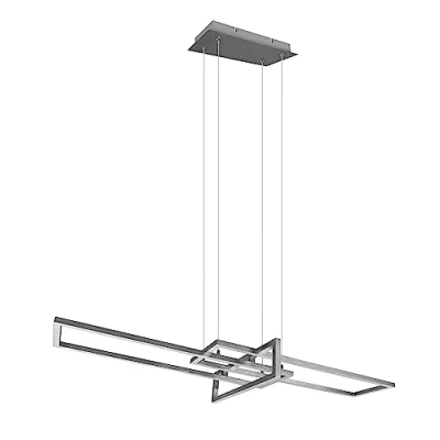 Imagen de Trio, Colgante, Salinas incl. 1 x LED,SMD,34,0 Watt,3000K,4200 Lm. Cuerpo: Metal, Níquel mate A:110,0cm, L:40,0cm, A:150,0cm regulable mediante interruptor,IP20,Regulable en altura,No
