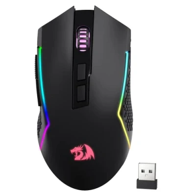 Imagen de Redragon M693 Ratón inalámbrico para juegos, 8000 DPI con cable/inalámbrico conexión de 3 modos, BT y 2.4G inalámbrico, 7 botones macro, capacidad alimentación fiable PC/Mac/Laptop