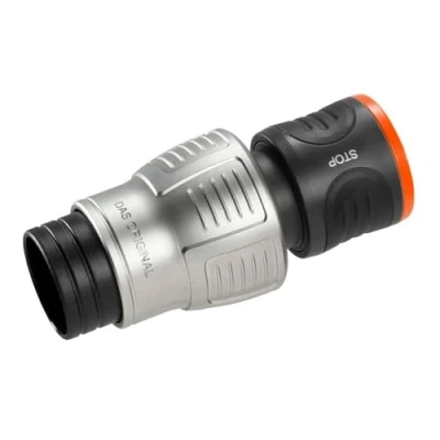 Imagen de Gardena 18254 50 Conector stop Premium, 19 mm (G 3/4&quot;), aquastop, gran agarre de la manguera, resistente a las heladas, empaquetado