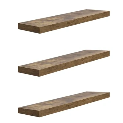 Imagen de WOLTU Estanteria Pared, Estante Flotante, Juego de 3 Pared Madera MDF, para salón, Cocina, Pasillo RG9369hov
