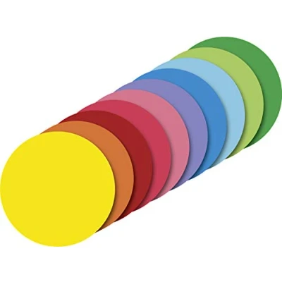 Imagen de HEYDA 204875615 Sábanas Plegables Redondas Unidades, Varios, Papel, 10 Colores Surtidos, Rund Ø 15 cm