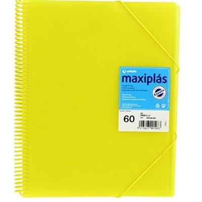 Imagen de Grafoplas CARPETA 60 FUNDAS MAXIPLAS TRANS AMARILLO