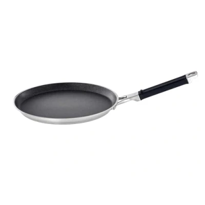 Imagen de RÖSLE SILENCE PRO Sartén para crepes, con Revestimiento Antiadherente prémium ProResist resistente a los arañazos, Acero Inoxidable 18/10, Apta Inducción y Lavavajillas