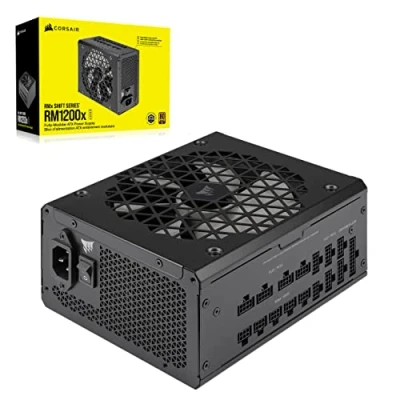 Imagen de Corsair RM1200x SHIFT Fuente de Alimentación ATX Totalmente Modular Compatible con 3.0 y PCIe 5.0 Modo Ventilador a Cero RPM Eficiencia 80 PLUS Gold Negro