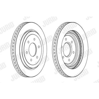 Imagen de JURID 563024JC 1 Disco de freno 320 28 6 ventilado revestido sin tornillos NISSAN: Pathfinder 3, NP300 Navara Pick up