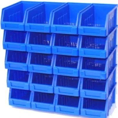 Imagen de Cajas de almacenamiento apilables tamaño 2, color azul (10)