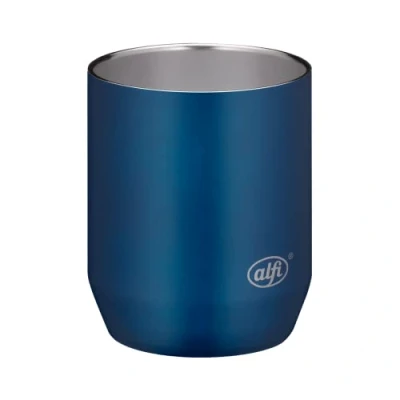 Imagen de alfi City Drinking Cup 280 ml, Mystic Blue Mat, Robusto Vaso de Acero Inoxidable, Mantiene más Tiempo el Calor y frío, irrompible, Doble Pared, Taza para Oficina jardín, lavavajillas