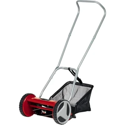Imagen de Einhell Cortacésped manual GC HM 300 (para hasta 150 m2, husillo de corte con rodamiento bolas 5 cuchillas acero , ajuste altura 4 niveles 13 37 mm, colector 16l.)