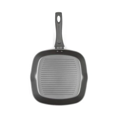 Imagen de Salter BW11048EU7 Cosmos Sartén parrilla de 28 cm, aluminio forjado, revestimiento antiadherente sin PFOA, mango suave, anticorrosión, apta para lavavajillas, placas inducción, negra