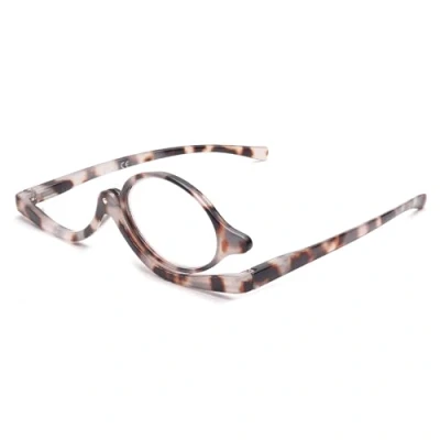 Imagen de JM Maquillaje Gafas de Lectura Lupa Flip Down Cosméticos Lectores para Mujeres Tortuga Gris +2.0