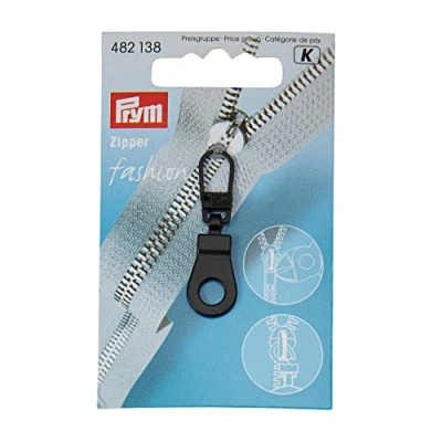 Imagen de Prym Zipper Ring, Black, Öse, Schwarz, 1 Stück
