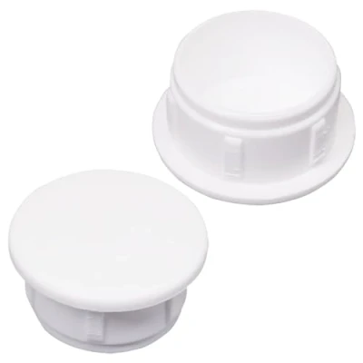 Imagen de SKIR&#039;CO (20 unidades) tapones de plástico blanco 20 mm, tapas para agujeros taladro, muebles, agujero tornillo