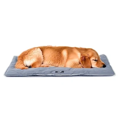 Imagen de FERPLAST Cama para Perros y Gatos Perrera Grande Lavable Colchoneta Impermeable a Prueba de arañazos Cojín Suave Jolly, 98 x 65 CM, Gris