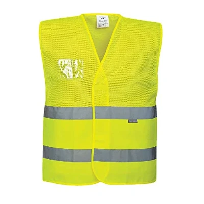 Imagen de Portwest Chaleco De Media Malla Alta Visibilidad, Tamaño: 4X/5X, Color: Amarillo, C494YER4X/5X