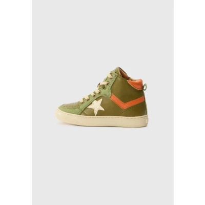 Imagen de Bisgaard ISAK Zapatillas altas para niños, Talla: 27, Khaki Zapatos