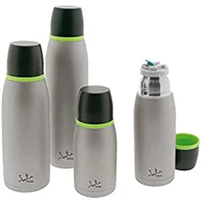 Imagen de Jata Hogar 919 Termo Bebida Frías y Calientes. para Llevar.Libre de BPA. Ligero. Cierre hermético. Tapa Usar como Vaso, Gris, 750 ml