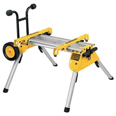 Imagen de DEWALT DE7400 XJ Mesa de Trabajo para Sierras con Ruedas Alta Resistencia, Soporte Estacionario Ligero y Fácilmente Transportable en Aluminio, 83x91cm, Peso 15,5kg, Carga Máxima Uso 68kg