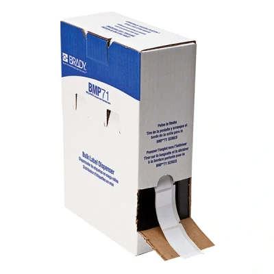 Imagen de M611 Brady BM 20 424 etiquetas de papel blancas 50,80 mm x 25,40