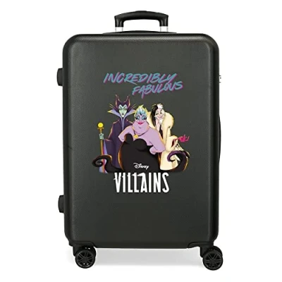 Imagen de Disney Villains Incredibly Fabulous Maleta Mediana Negro 46x65x23 cms Rígida ABS Cierre de combinación Lateral 56L 3 kgs 4 Ruedas Dobles