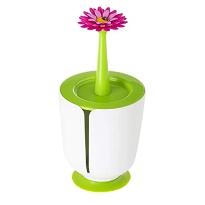 Imagen de Vigar Flower Power Portarrollo de baño, Blanco, Dimensiones: 14 x 28.5 cm