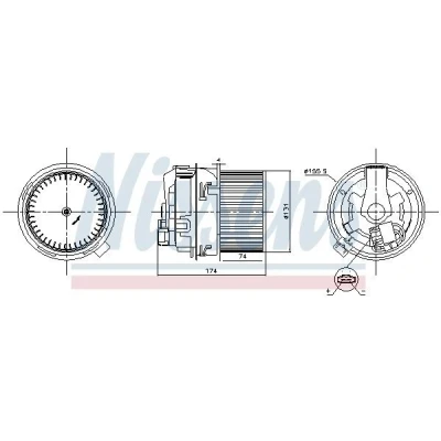 Imagen de NISSENS 87591 Ventilador de Calefacción sin controlador incorporado DACIA: Lodgy, Duster II