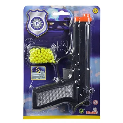Imagen de Simba 108022556 Pistola de Bolas con munición, 3 Varios, Solo se Entrega un artículo, 100 Bolas, 21 cm, para niños a Partir años
