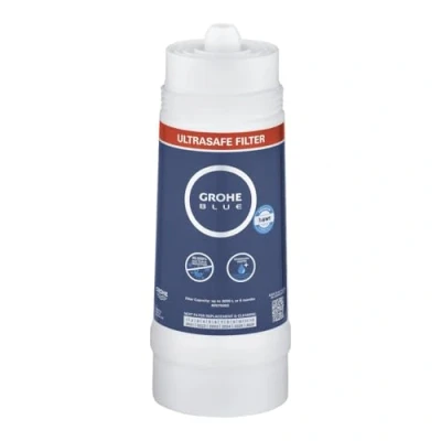 Imagen de GROHE Blue Filtro de recambio para sistemas agua filtrada UltraSafe, 40575002, Filtra bacterias y microplásticos