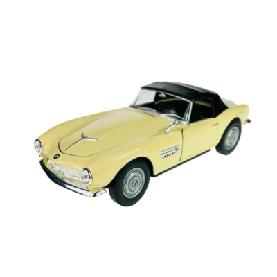 Imagen de Welly B M W 507 Convertible Cerrado con Soft Top Beige Cream 1956 1959 1/24 Modelo Auto Die Cast Nuevo en caja
